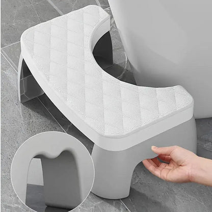 Toilet Stool Anti-Slip Bathroom Footstool for Home Use with Stable Support Design - Black
