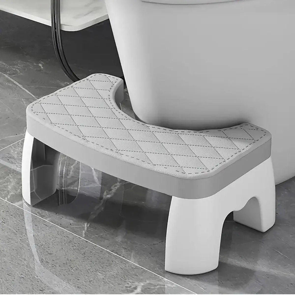 Toilet Stool Anti-Slip Bathroom Footstool for Home Use with Stable Support Design - Black