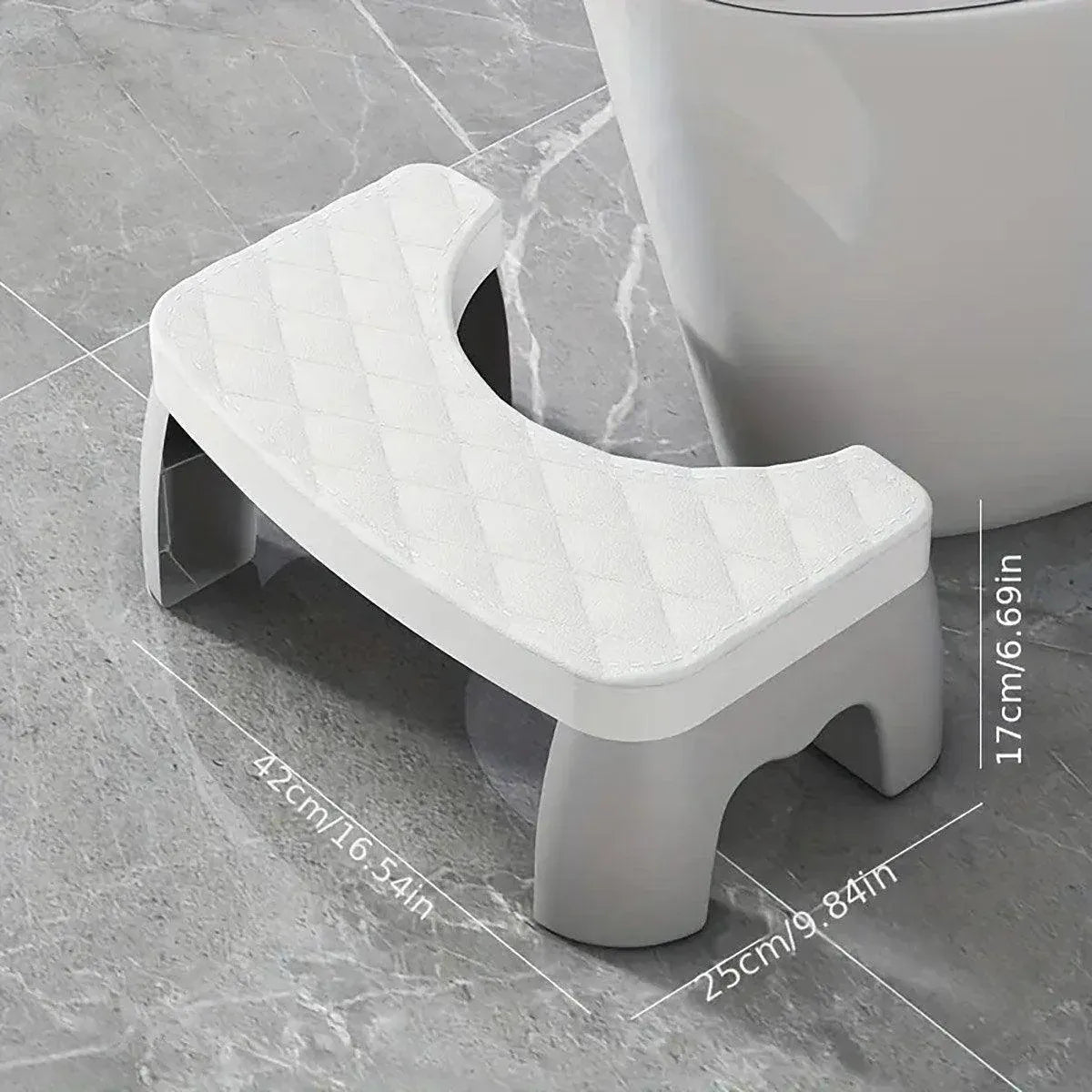 Toilet Stool Anti-Slip Bathroom Footstool for Home Use with Stable Support Design - Black