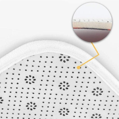 Washable Anti Slip Bathroom Mat Toilet Seat Lid Cover Pedestal Rug Bath Carpet - Set B