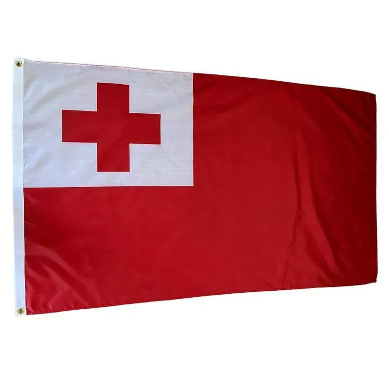 Tonga National Flag 90x150cm Outdoor Polyester Banner with Eyelets