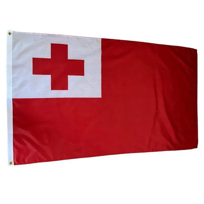 Tonga National Flag 90x150cm Outdoor Polyester Banner with Eyelets