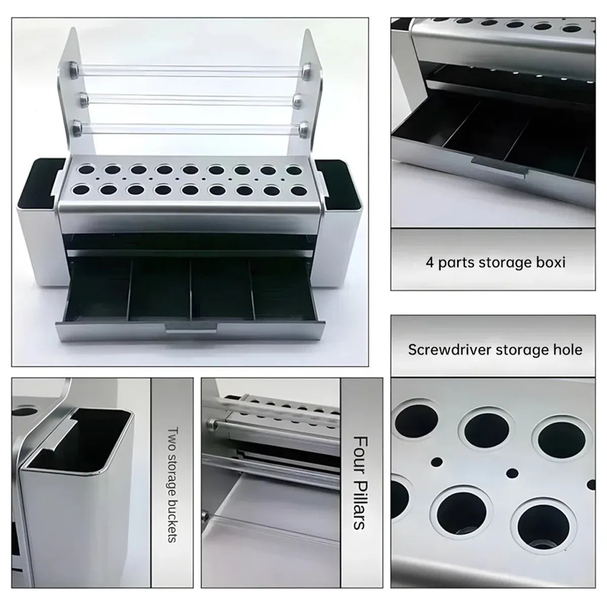 Tool Cabinet Multifunctional Desktop Organizer Screwdriver Parts Rack Case