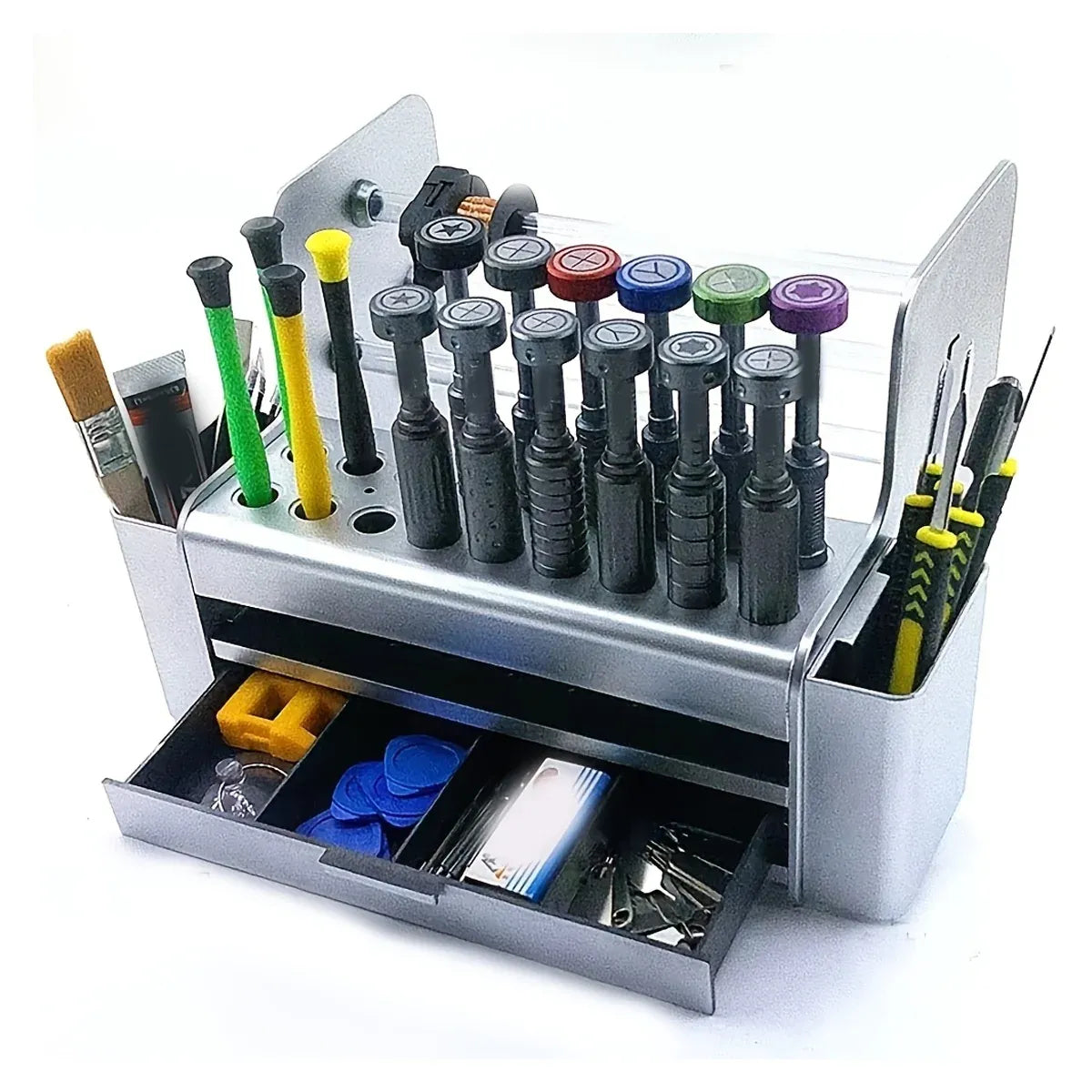 Tool Cabinet Multifunctional Desktop Organizer Screwdriver Parts Rack Case