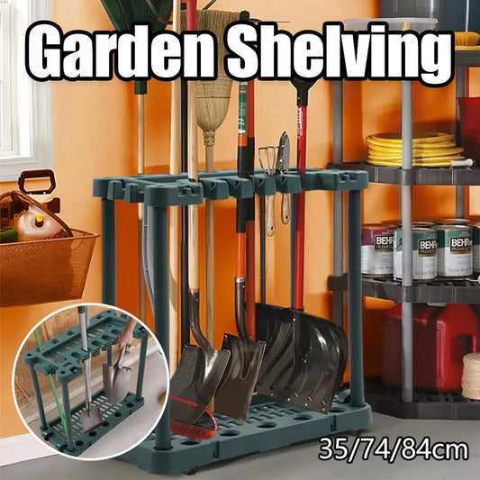 Tool Storage Rack Garden Shed Garage Organizer Handle Holder Wall Mount for Farm