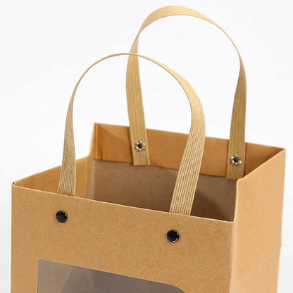 Square Paper Bags Standard Kraft Material Sturdy Multipurpose Available 3 Sizes - 25pcs-15*15*15cm