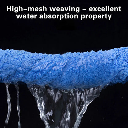 10PCS Microfiber Cleaning Cloths Car Detailing Towels Polishing Rags No Scratch - Blue
