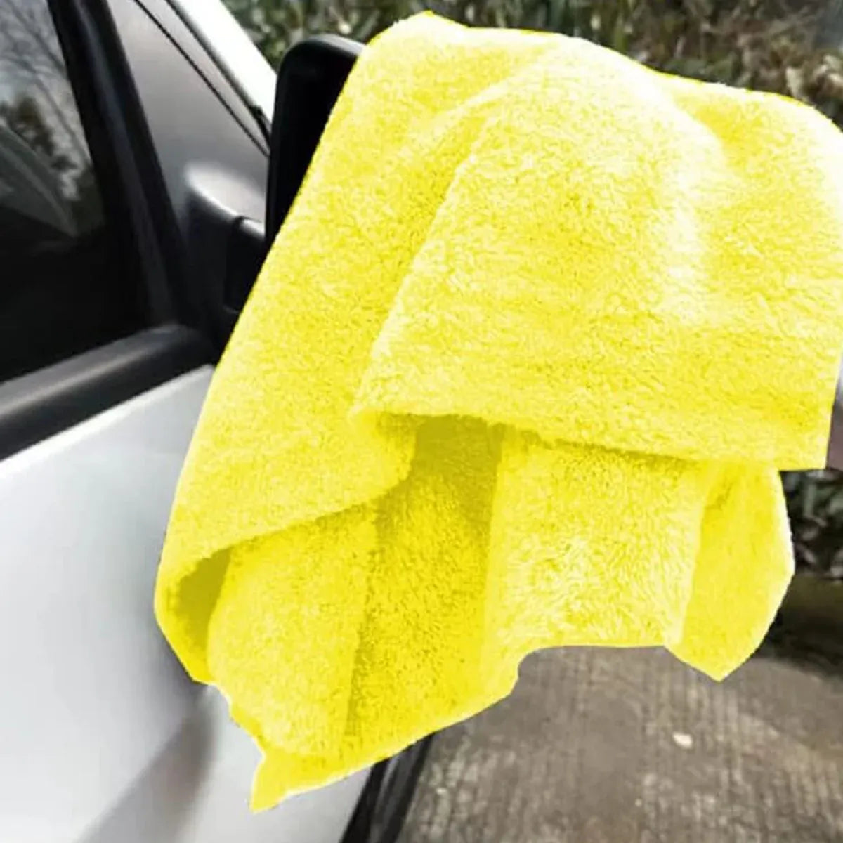 10PCS Microfiber Cleaning Cloths Car Detailing Towels Polishing Rags No Scratch - Grey