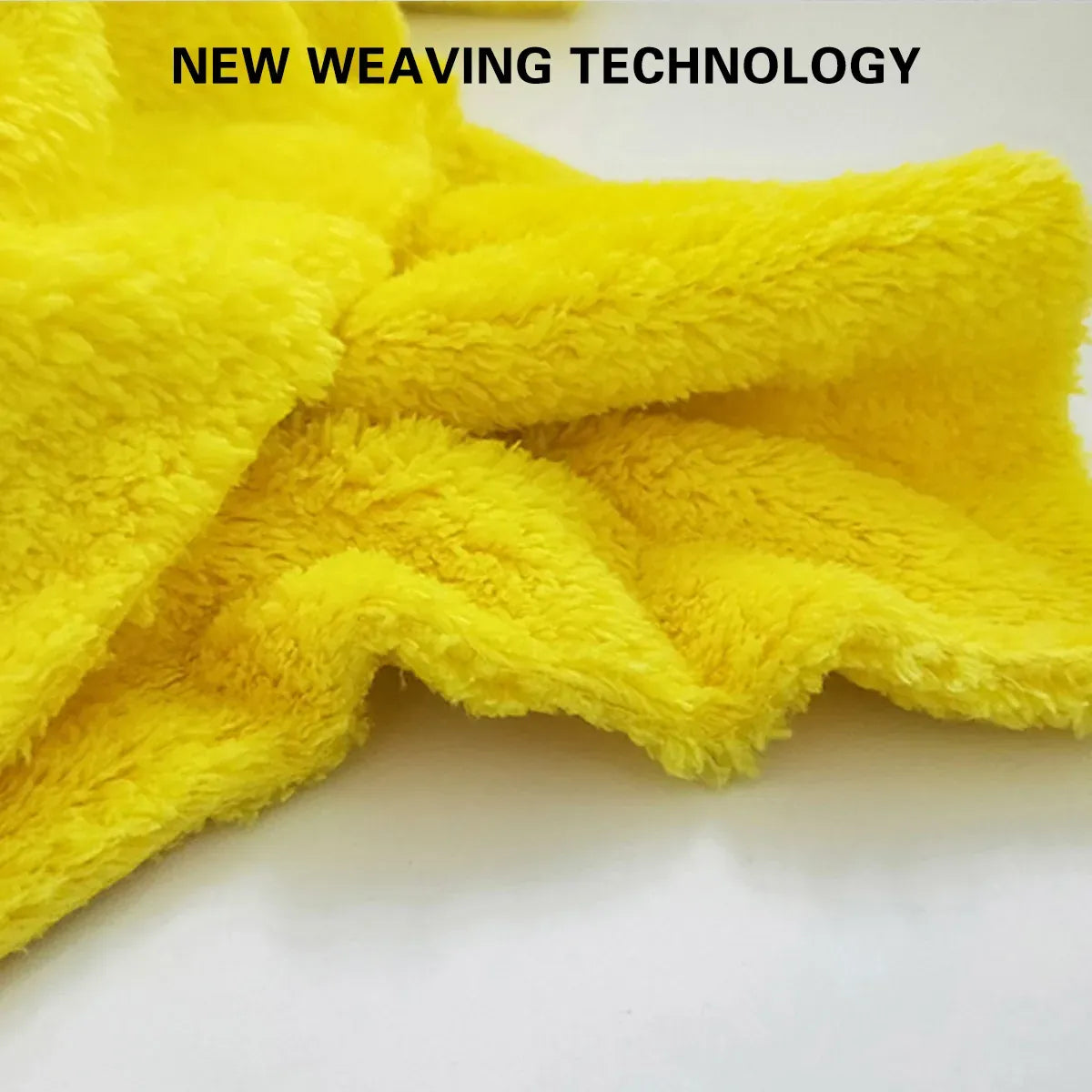 10PCS Microfiber Cleaning Cloths Car Detailing Towels Polishing Rags No Scratch - Yellow