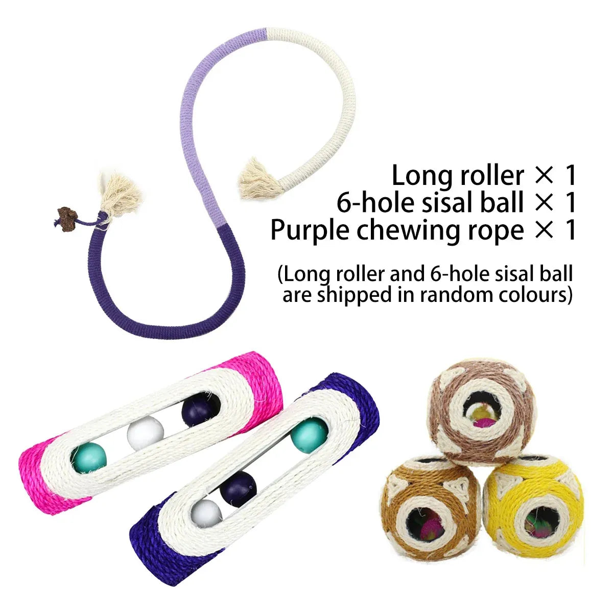 Cat Biting Rope Toy Teeth Grinding Teasing Stick Interactive Play Toy For Cats