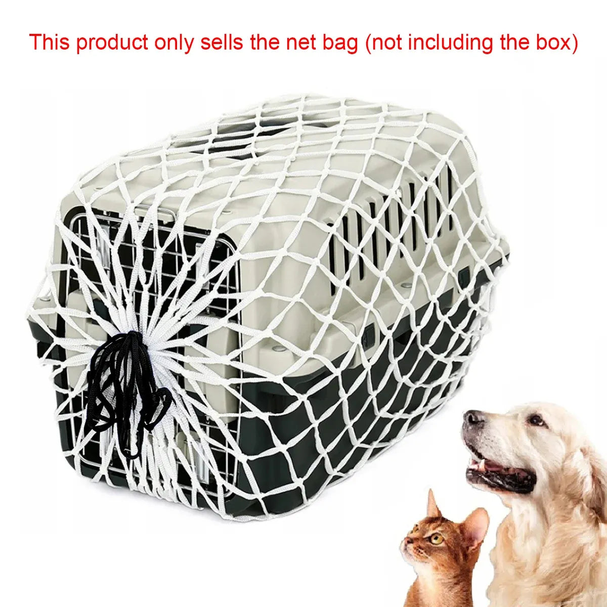 Pet Carrier Net Bag for Cat Dog Travel Mesh Cover Protective Tote Use - 60 × 39 × 39 cm