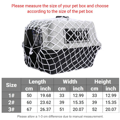 Pet Carrier Net Bag for Cat Dog Travel Mesh Cover Protective Tote Use - 67 × 52 × 51 cm