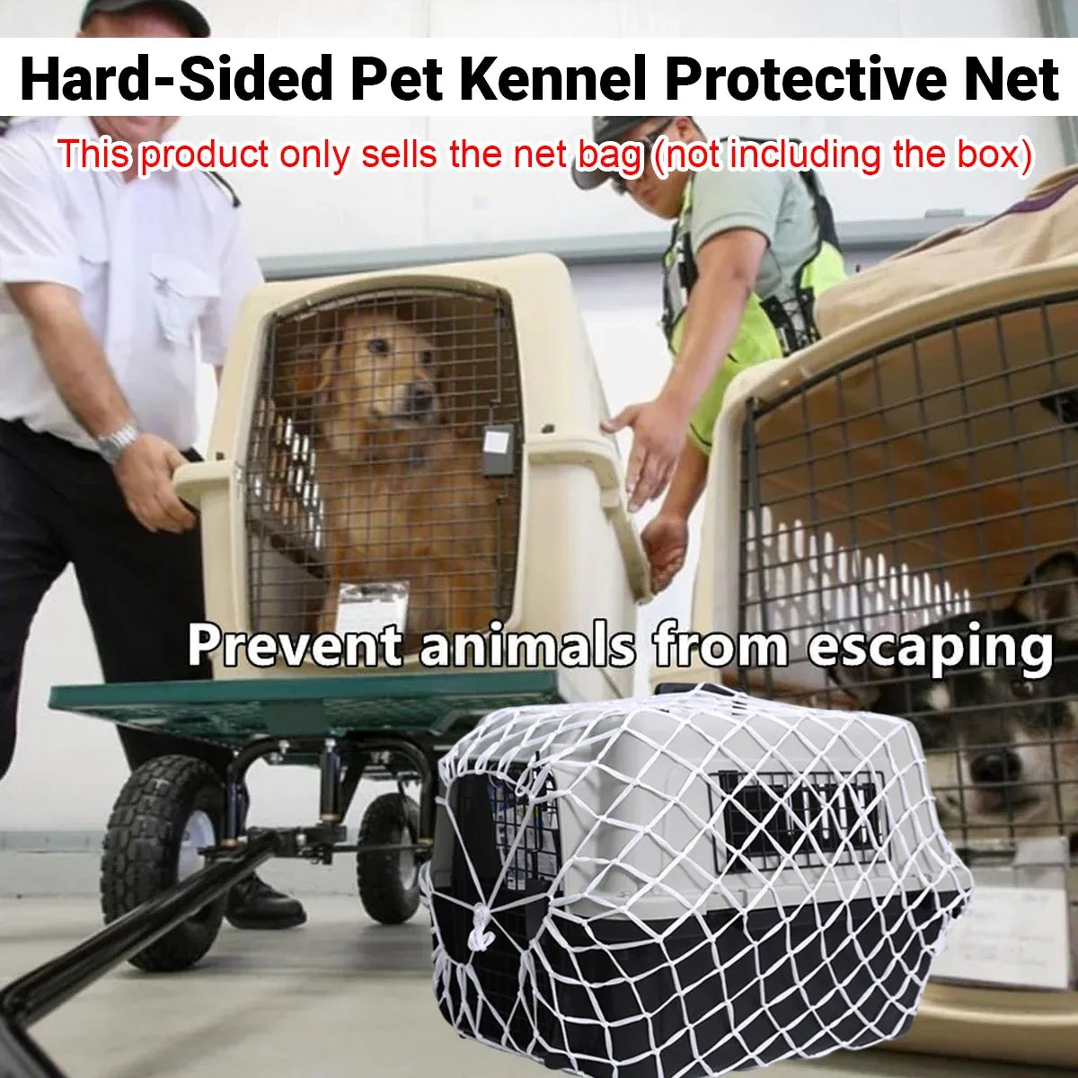 Pet Carrier Net Bag for Cat Dog Travel Mesh Cover Protective Tote Use - 67 × 52 × 51 cm