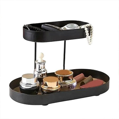 Double Tier Modern Household Tray Organizer Storage for Kitchen Bathroom Desk