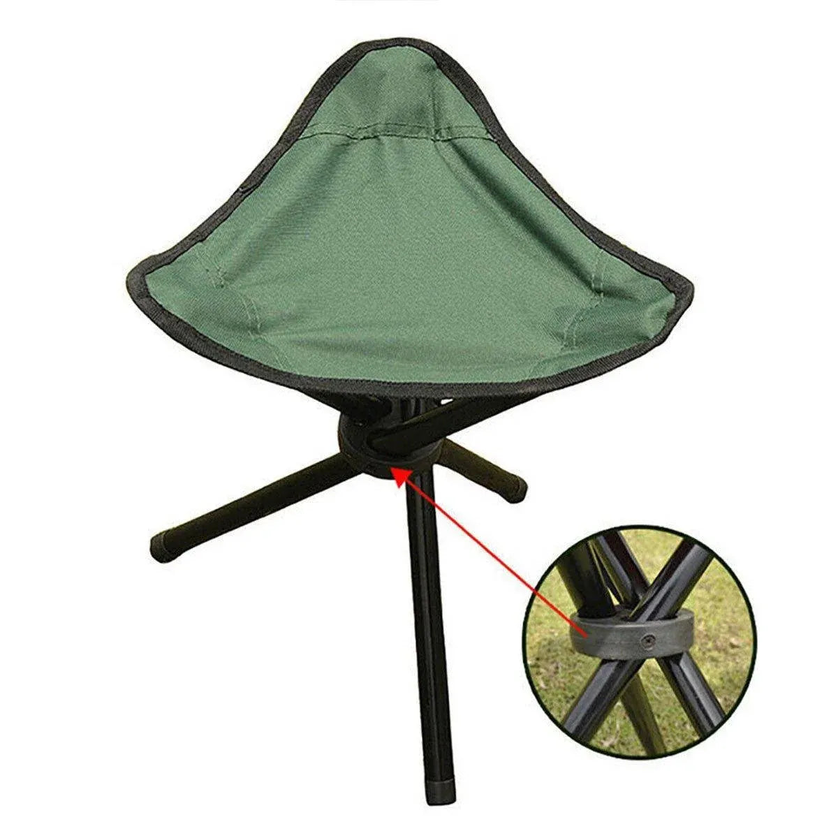 Folding Portable Beach Chair Fishing Stool Outdoor Lightweight Camping Chair - Red