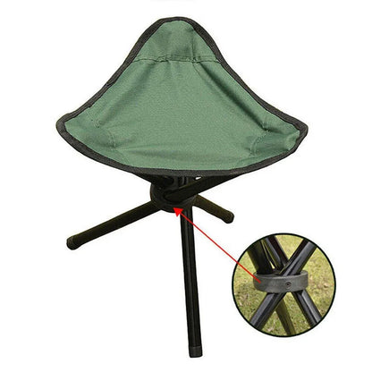 Folding Portable Beach Chair Fishing Stool Outdoor Lightweight Camping Chair - Red