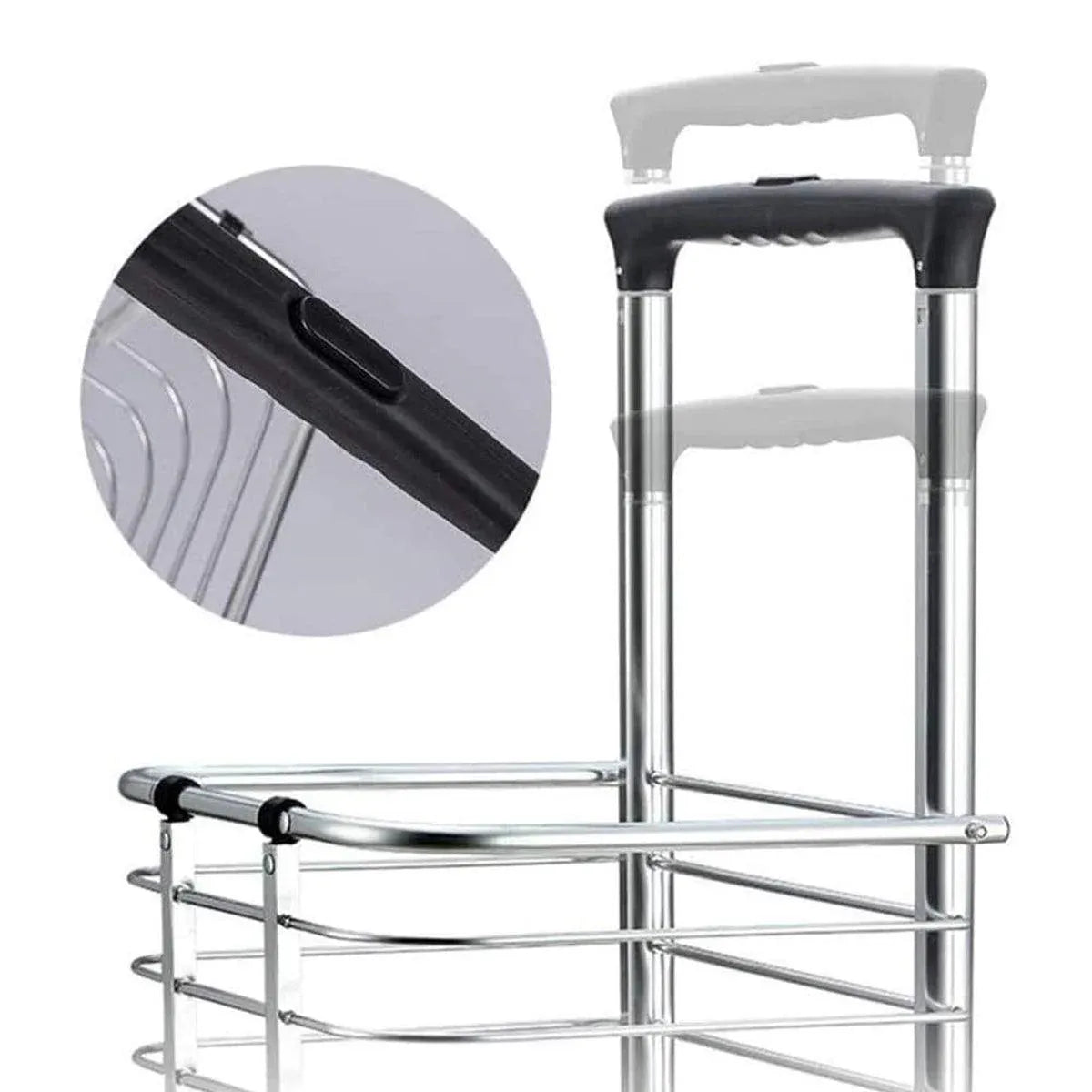 Folding Vegetable Basket Trolley Small Trailer Grocery Shopping Pulling Cart