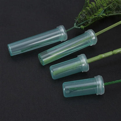 100/200PCS Flower Fresh Keeping Tube Floral Bouquet Nutrition Water Care Supply - 1.8*4cm - Transparent 200PCS