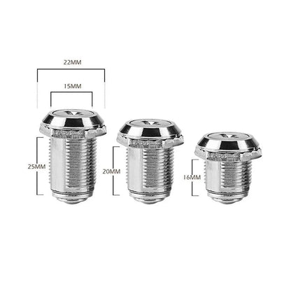 1/5/10pcs File Cabinet Drawer Milk Box Swivel Lock Small Round Security Lock - 16mm-10PCS