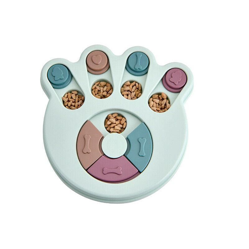 Dog Treat Dispenser Food Puzzle Toy Interactive Training Feeder Pet Supply Bowl - Claw-Pink