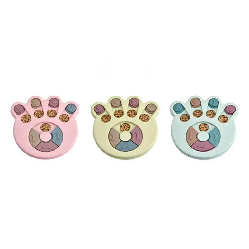 Dog Treat Dispenser Food Puzzle Toy Interactive Training Feeder Pet Supply Bowl - Hexagon-Green