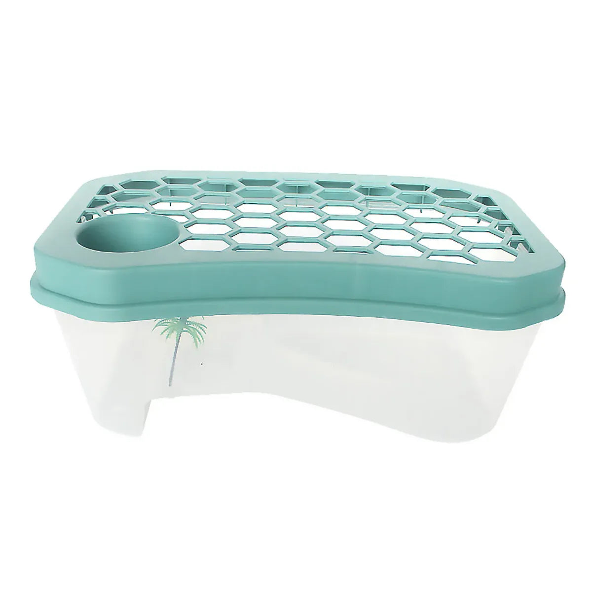 Open Turtle Tank Sun Basking Platform Plastic Reptile Habitat Aquarium Large - Pink
