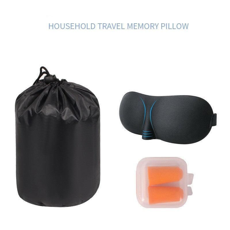 Memory Foam U-Shaped Travel Neck Pillow Set with Sleep Mask and Earplugs