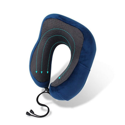 Memory Foam U-Shaped Travel Neck Pillow Set with Sleep Mask and Earplugs