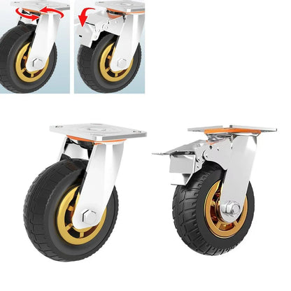4pcs 6inch Heavy Duty Swivel Caster Wheels 150mm 1000kg Load 2 with Brakes