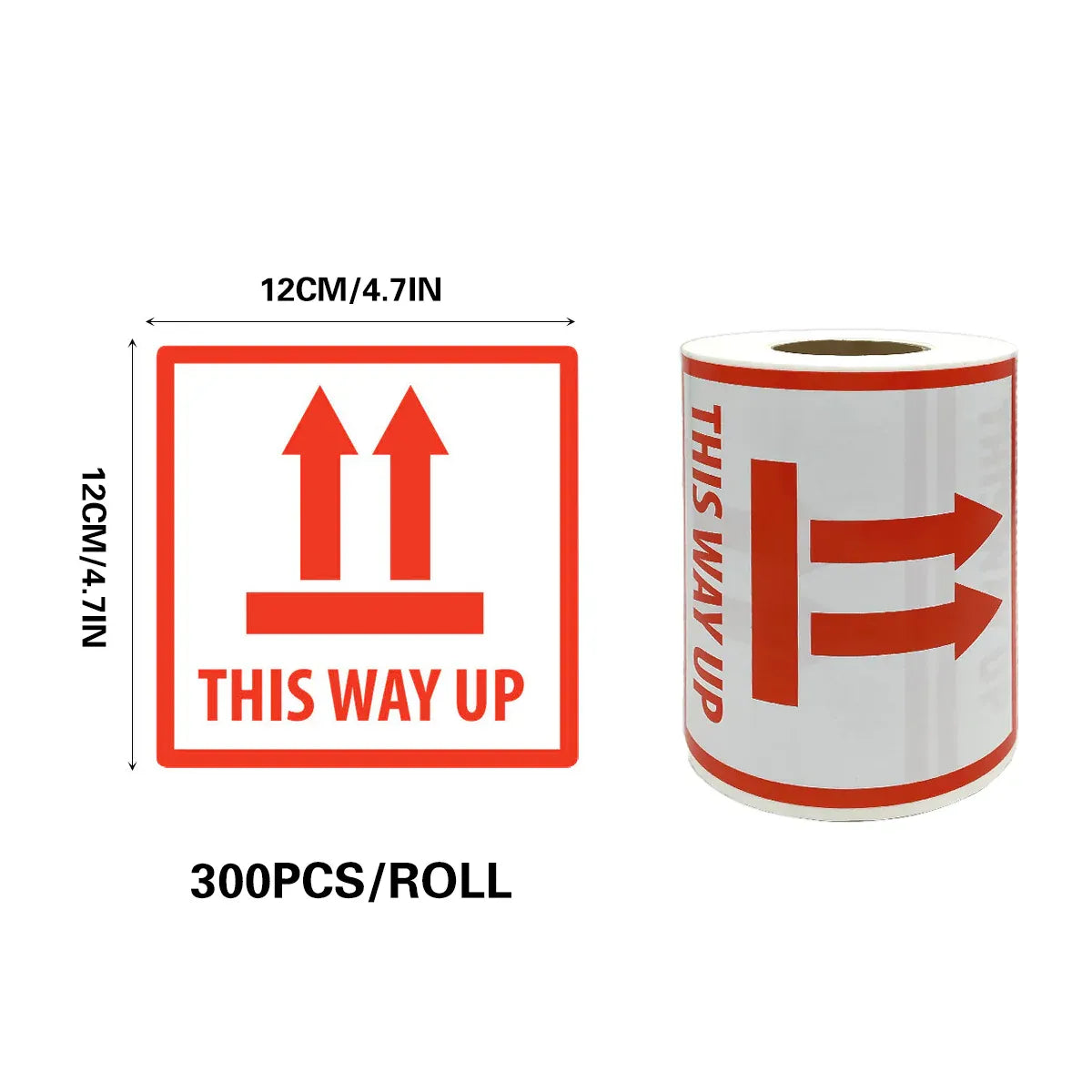 Anti-Tripping Warning Label 12x12cm Shipping Box Caution Stickers Self Adhesive