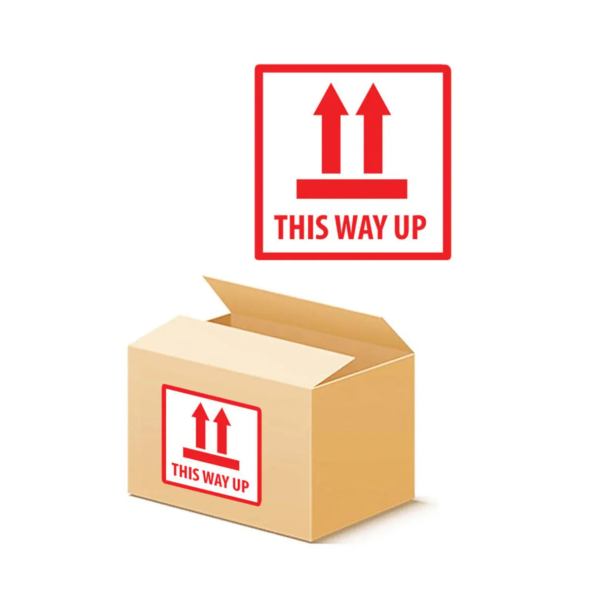Anti-Tripping Warning Label 12x12cm Shipping Box Caution Stickers Self Adhesive