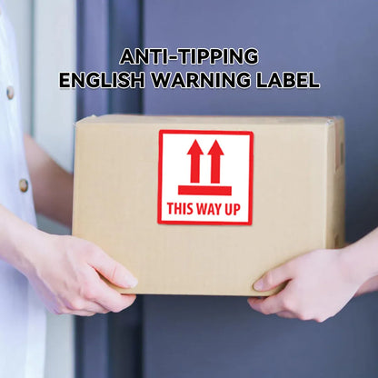 Anti-Tripping Warning Label 12x12cm Shipping Box Caution Stickers Self Adhesive
