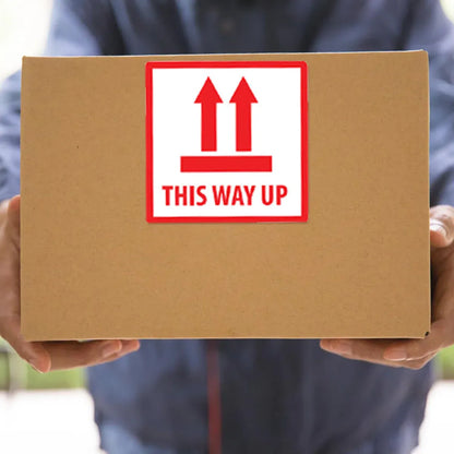 Anti-Tripping Warning Label 12x12cm Shipping Box Caution Stickers Self Adhesive