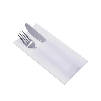50/100PCS Disposable White Napkin Set Knife Fork Holder for Party Banquet Table - 50PCS