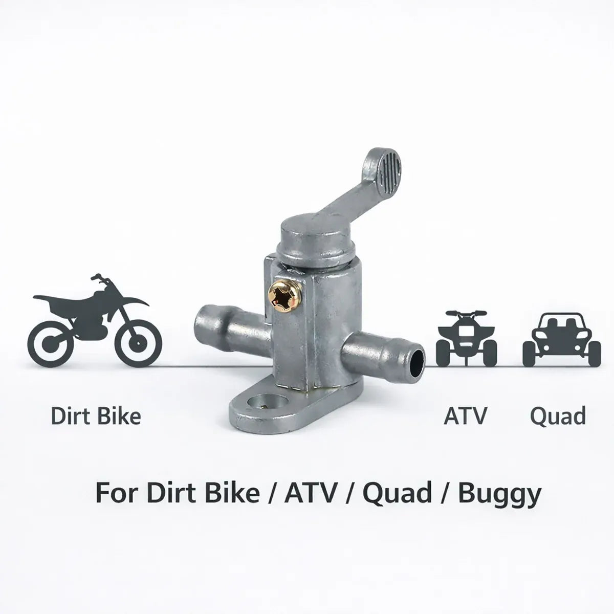 2PCS Off Road Motorcycle Dual 5/16 Fuel Valve Switch 8mm Dirt Pit Bike Accessory
