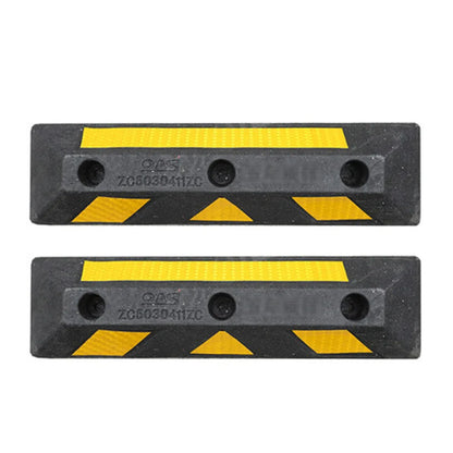 2PCS Rubber Parking Curb Wheel Stop for Driveway and Car Park