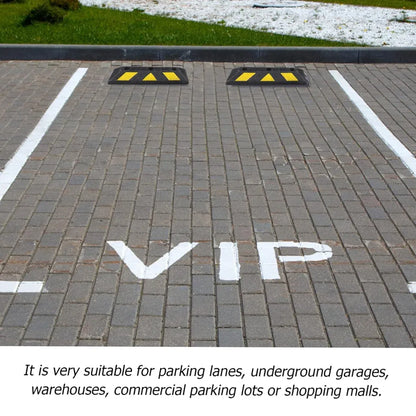 2PCS Rubber Parking Curb Wheel Stop for Driveway and Car Park