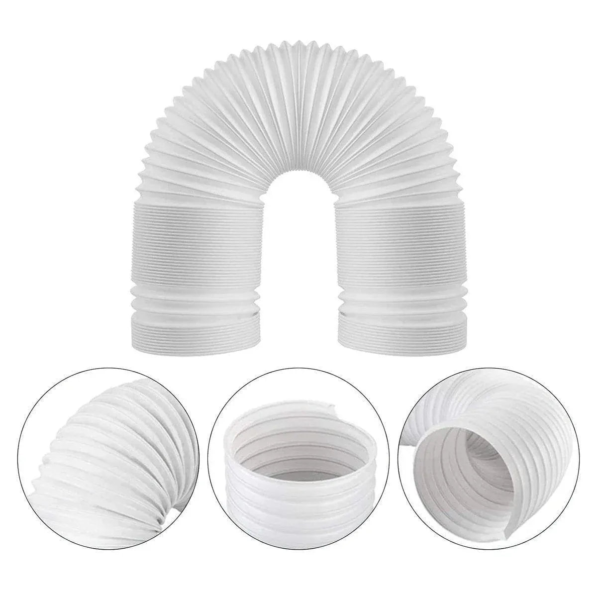 Portable Air Conditioner Exhaust Hose 13/15cm Extendable Vent Pipe PP Steel Wire - 2m x 13cm