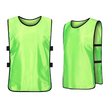 6X Sports Training Bibs Soccer Vests Group Team Bibs Basketball Cricket Football - Pink-L