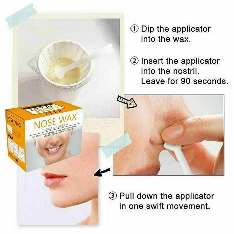 Nose Ear Hair Removal Wax Kit Sticks Easy Mens Nasal Waxing Remover Strips