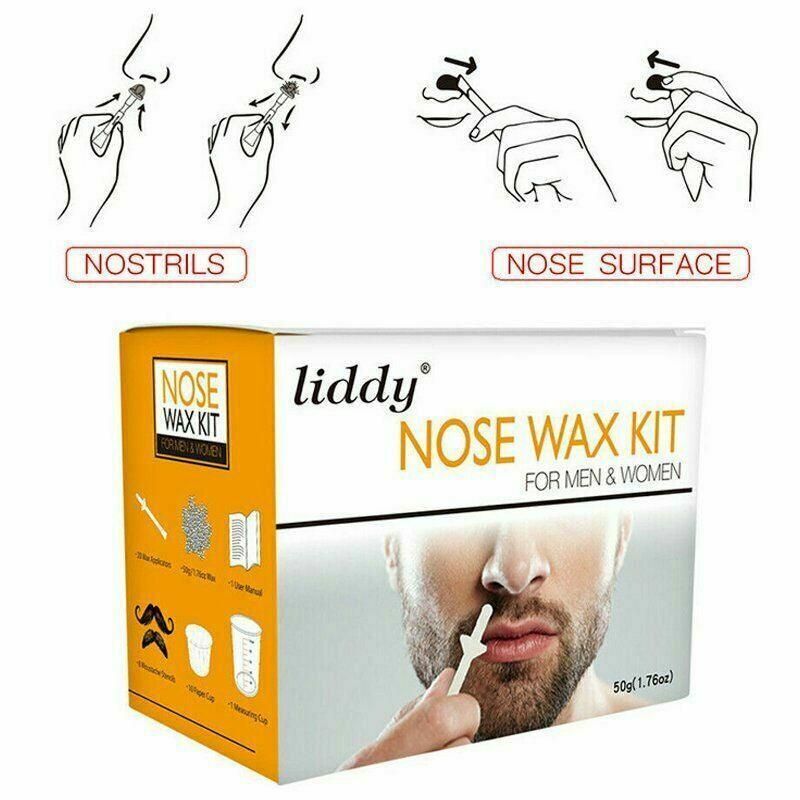 Nose Ear Hair Removal Wax Kit Sticks Easy Mens Nasal Waxing Remover Strips