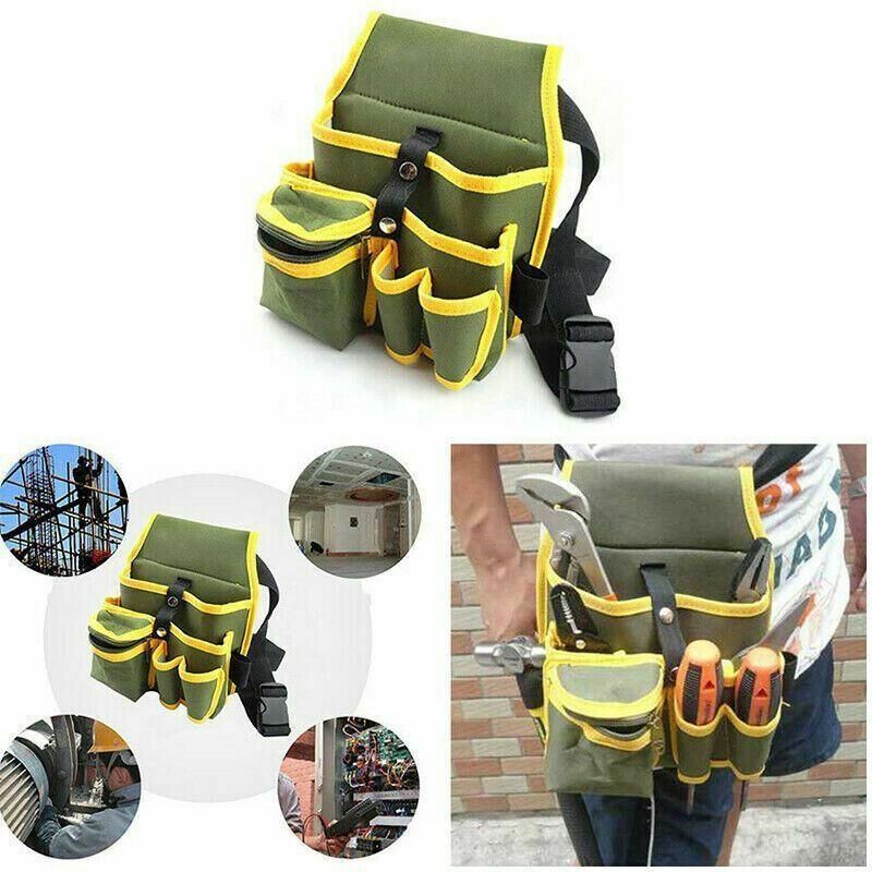 Electrician Tool Bag Waist Pocket Maintenance Pouch Belt Storage Canvas Holder