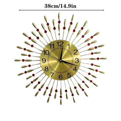 Retro Metal Wall Clock Iron Water Drop Hanging Home Decoration Living Room