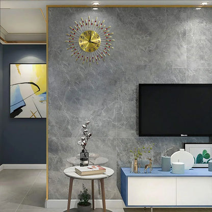 Retro Metal Wall Clock Iron Water Drop Hanging Home Decoration Living Room