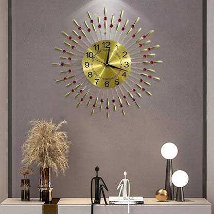 Retro Metal Wall Clock Iron Water Drop Hanging Home Decoration Living Room