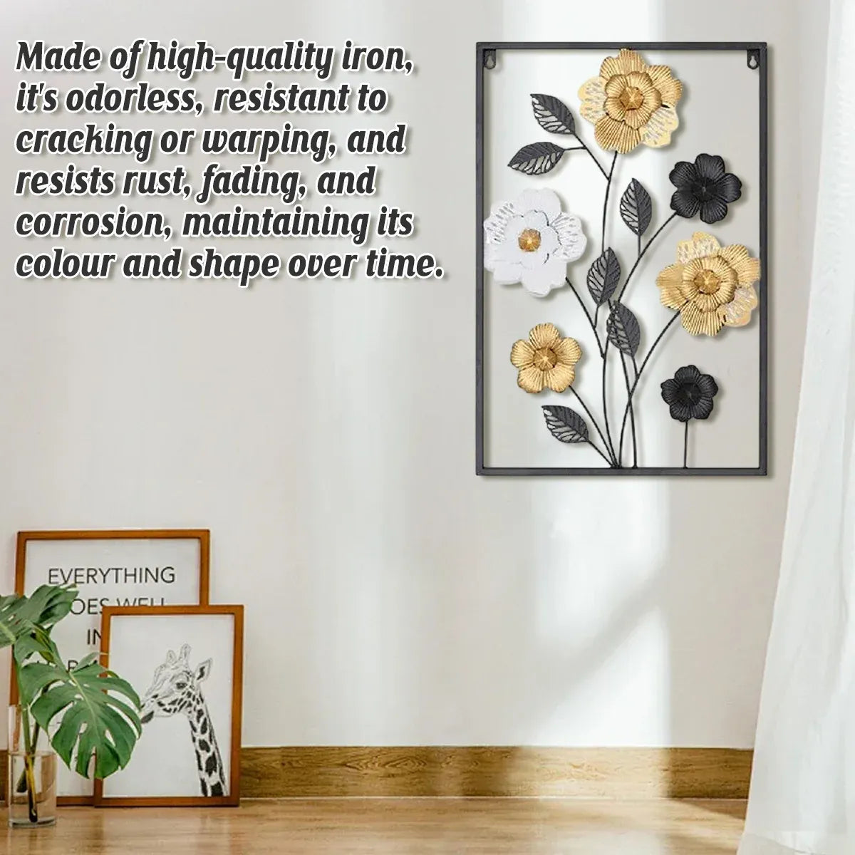 Modern Minimalist Iron Wall Art Decor Abstract Design for Home Wall Decoration