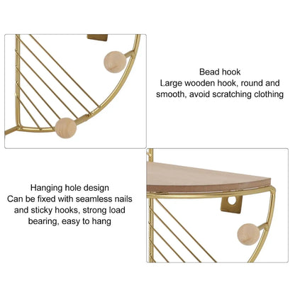 Wall Mounted Storage Rack Metal Shelf Easy Installation Durable Space Saving