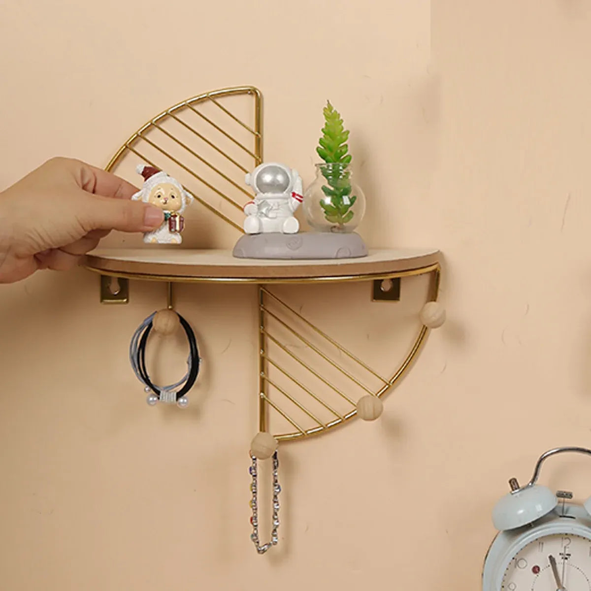 Wall Mounted Storage Rack Metal Shelf Easy Installation Durable Space Saving