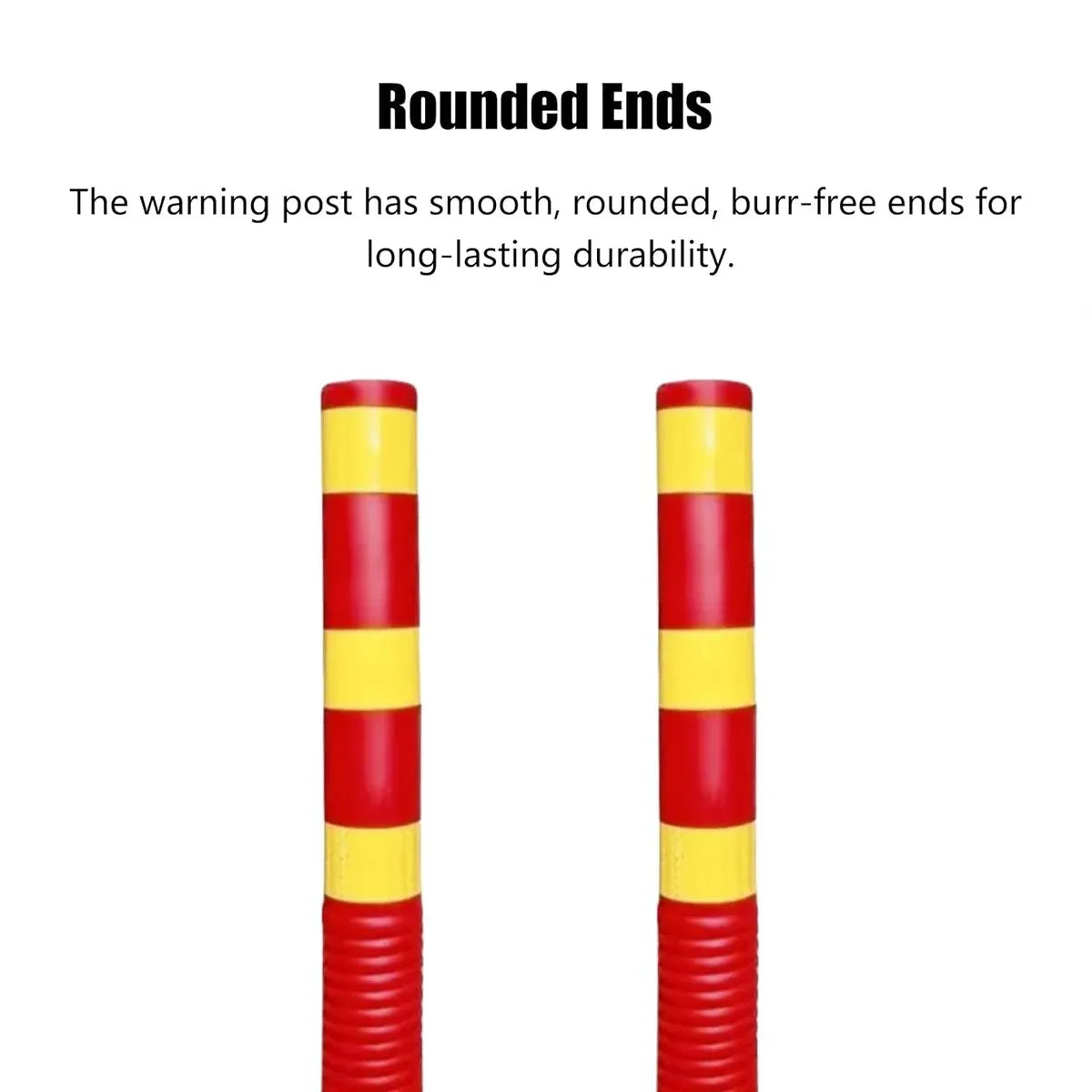 2PCS Road Warning Post Flexible Traffic Bollard Reflective Parking Driveway