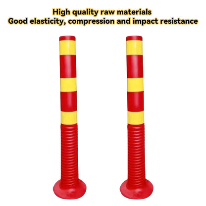 2PCS Road Warning Post Flexible Traffic Bollard Reflective Parking Driveway